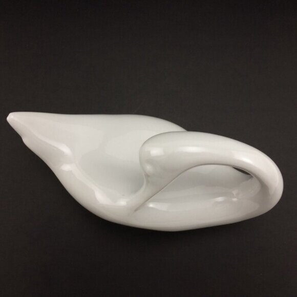 Vintage Naaman Porcelain Swan Figurine Made in Israel White Israeli - Picture 5 of 16